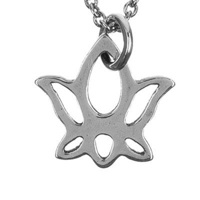 Кулон на цепи Лотос, серебро 925 — символ чистоты и духовности