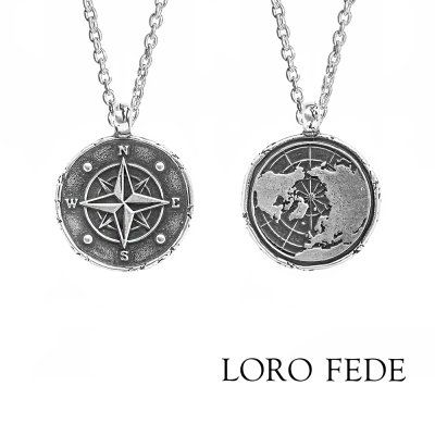Кулон Loro Fede Координаты, серебро 925