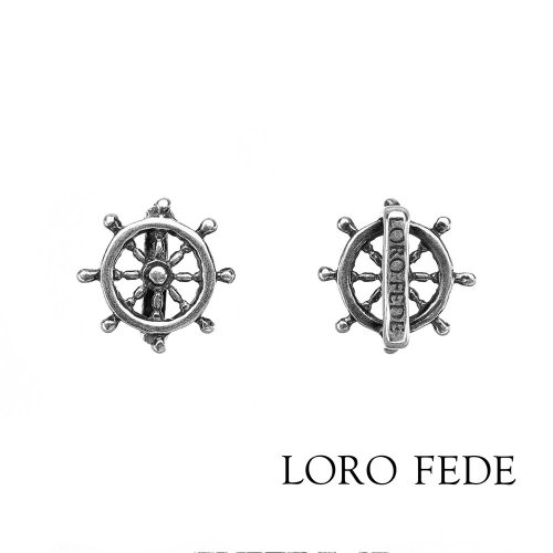 Сет - медальон LORO FEDE Штурвал, серебро 925 и браслет из натуральной кожи фото 1 Аmorem