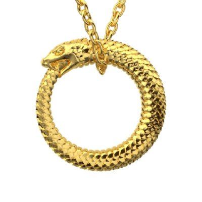Колье Уроборос, золото 585