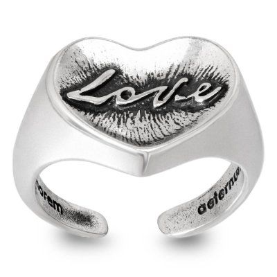Кольцо-печатка Love, серебро 925  — символ любви, преданности и глубоких чувств.