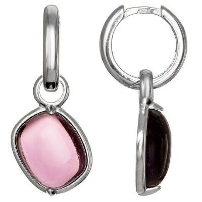 Серьги Мираж, аметист, серебро 925