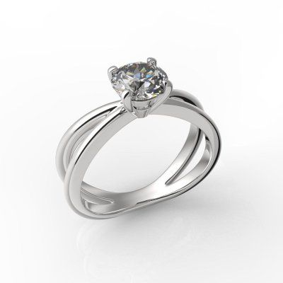 Кольцо помолвочное Вечность, золото 585